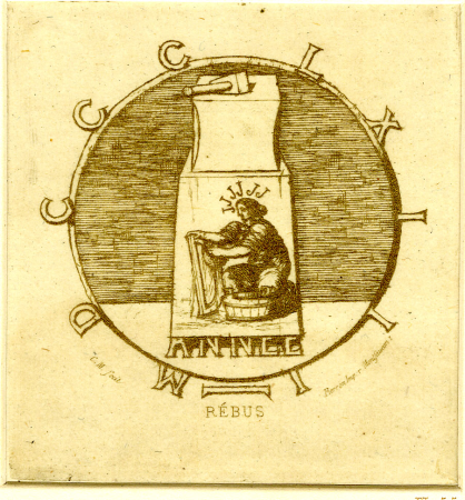 Meryon - Rebus 'ci-git la vendetta surannée' (Rebus 'here lies the ancient vendetta'), 1865,1209.666, Charles Méryon