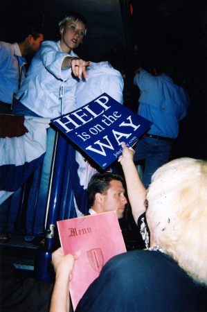 Vietnam MENU from 1968 Saigon Enlisted Open Mess, held by Jennie Frankel for John Kerry's Signature During Whistle Stop