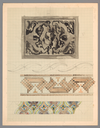 Ontwerp voor een ex libris met monogram CWL, RP-T-1969-607, Carel Adolph Lion Cachet, between 1874 and 1945