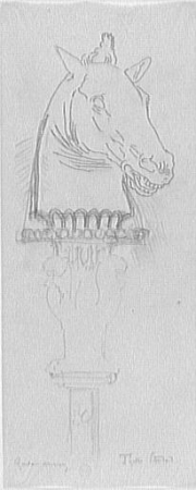 Study of a standard for Tyrtaeus, Gustave Moreau