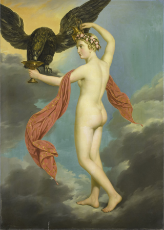 Hebe with Jupiter in the form of an eagle, Gustav-Adolphe Diez, between 1820 and 1826