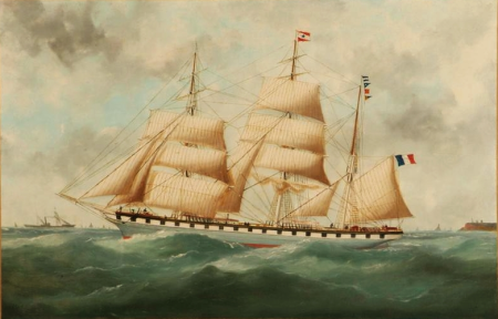 The 'Joan of Arc' leaving Le Havre, Édouard Adam, between 1906 and 1911