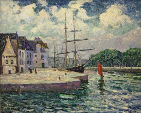 The port of Saint-Goustan at Auray, Maxime Maufra, circa 1900