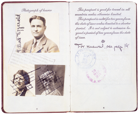 F. Scott and Zelda Fitzgerald Passport 1931 Return Retouched, Zelda Fitzgerald