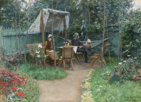 View of a Garden, Linköping, Johan Krouthén, between 1887 and 1888