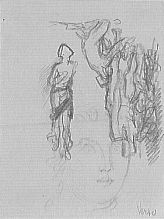 Three Studies for Moses in View of the Promised Land, Gustave Moreau