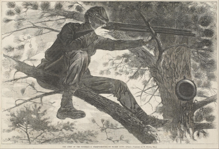 The Army of the Potomac--A Sharp-Shooter on Picket Duty, Winslow Homer, 1862