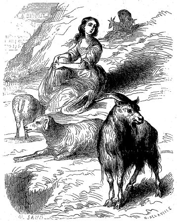 Illustrated works of George Sand. Prefaces and new notices by the author. Drawings by Tony Johannot