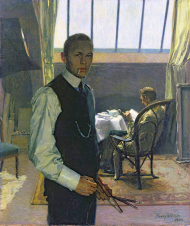 Self Portrait in the Studio, Franz Nölken, 1904