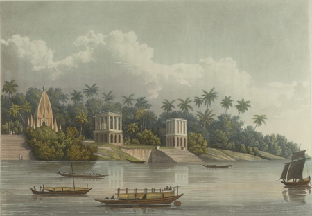 Hindoo Pagodas below Barrackpore, on the Ganges, Charles Ramus Forrest, 1824
