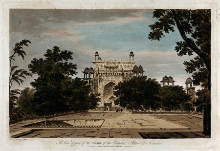 A View of Part of the Tomb of the Emperor Akbar at Secundrii, William Hodges, 1788