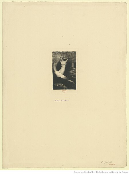 Redon - Passage d'une âme (1er et unique état), btv1b6950959z, Odilon Redon