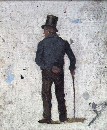 Man with Walking-stick, Frederik Collett, between 1870 and 1880