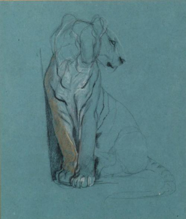 A Seated Tiger, John Macallan Swan, between 1900 and 1910