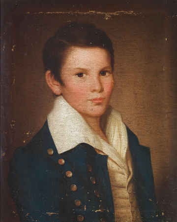 Portrait of the artist's son Constantin Hansen as a boy., Hans Hansen, between 1804 and 1820
