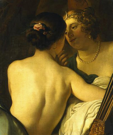 Jupiter in the Guise of Diana Seducing Callisto [fragment], Jacob Adriaensz Backer, Before 1651