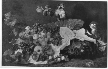 Still Life (Fruits and Two Monkeys), Jan Fyt, between 1611 and 1661