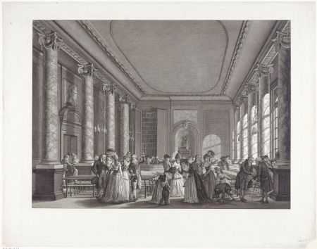 Gehoorzaal in Felix Meritis, 1789 Vier zalen in Felix Meritis (titel op object), RP-P-OB-70.317, Reinier Vinkeles, 1794