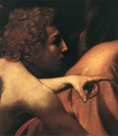 The Sacrifice of Isaac (detail), between 1601 and 1602
