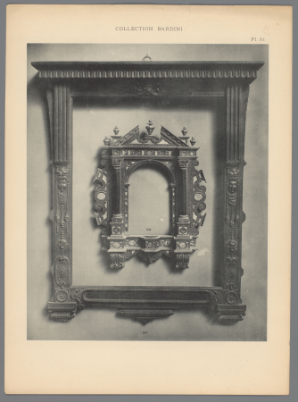 Tweetal gedecoreerde lijsten met architectonische elementen, RP-F-00-9469, between 1875 and 1930