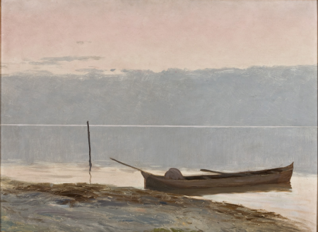 Landscape with a Canoe in the Border, Alfredo Andersen, 1922