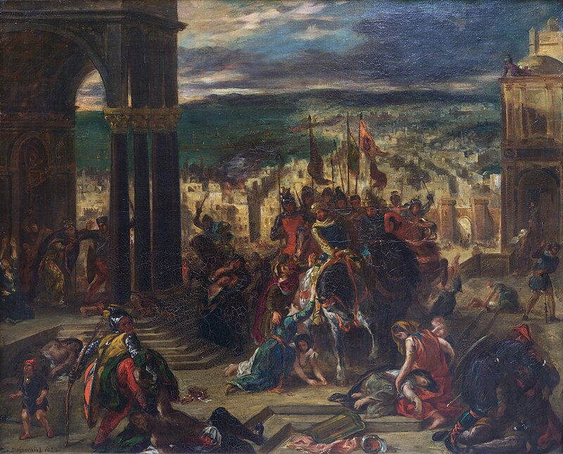 Capture of Constantinople by the Crusaders (April 12, 1204), also known as the Entry of the Crusaders into Constantinople, Eugène Delacroix, 1852