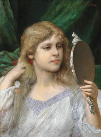 The Mirror, Gabriel von Max