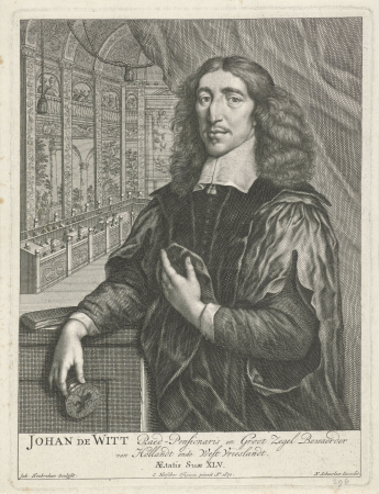Portret van Johan de Witt, RP-P-OB-48.402, Caspar Netscher, between 1710 and 1741