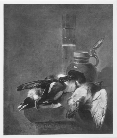 Still Life with Dead Poultry, Lidded Jug and Passing Glass, Jan Baptist Weenix