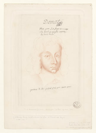 [Blaise Pascal]: Portrait de Mr Pascal fait par mon pere BOYER 2035, Jean Domat