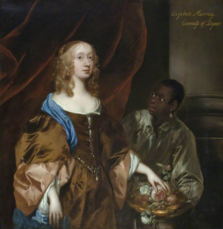 Elizabeth Murray, Lady Tollemache, later Countess of Dysart and Duchess of Lauderdale (1626-1698) with a Black Servant, Peter Lely, circa 1651