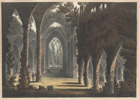 Tintern Abbey, Grand West Window., Frederick Calvert, 1815