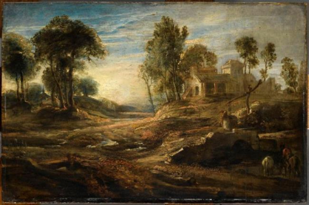 Landscape with horses at a draw-well, Peter Paul Rubens, circa 1638