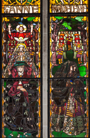 Detail with St. Ann and Mary Magdalene, Józef Mehoffer, between 1907 and 1909