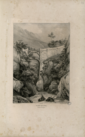 Scia Bridge (Hautes Pyrenees), Louis-Julien Jacottet, between 1835 and 1836