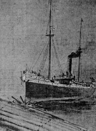 SS Columbia Log Raft Collision 1906