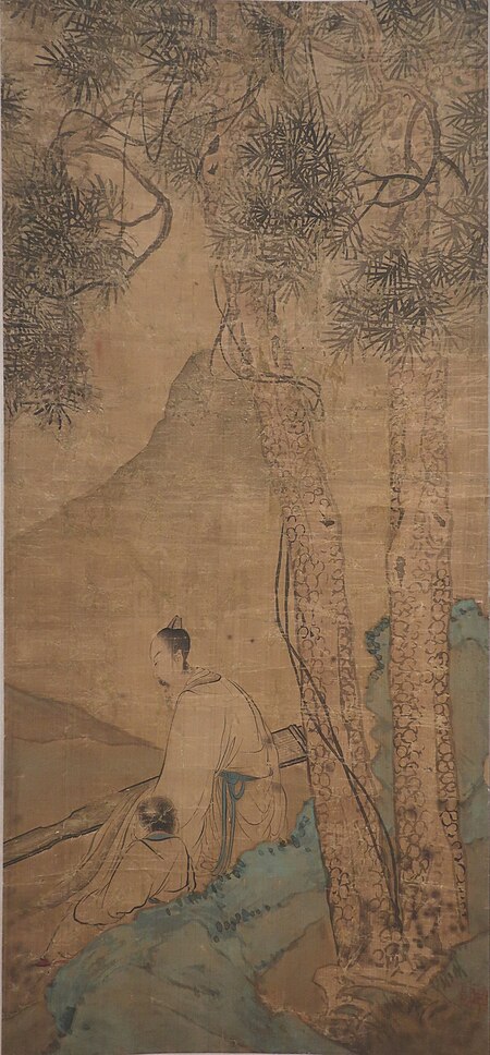 Man with Chin beneath a Tree by Ni Mogeng (Ni Tian), Ni Tian