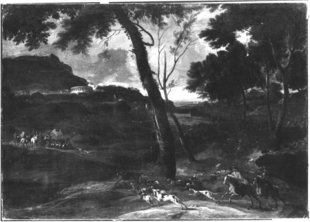 Landschaft mit Hirschjagd, Lucas Achtschellinck, between 1626 and 1699