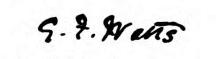 Signature of George Frederic Watts, George Frederic Watts, no later than 1904