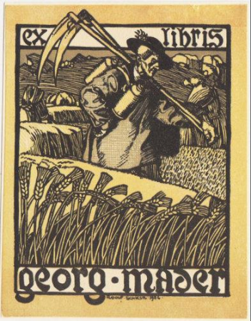 Ex libris - Georg Mader - R Schiestl - 1906, Rudolf Schiestl