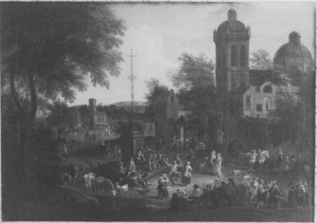 Der Kirchplatz, Pieter Bout, between 1658 and 1719