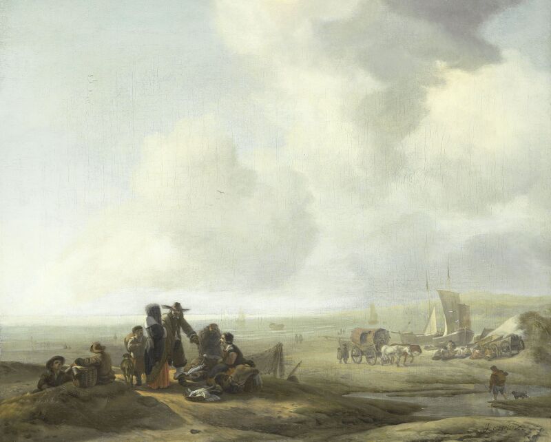 Strandgezicht, Jacob Esselens, between 1650 and 1687