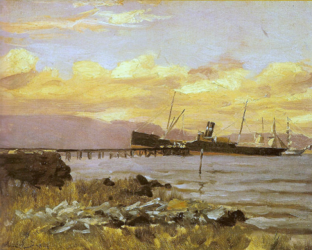 View of the port, Alfredo Andersen, 1895