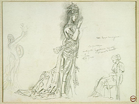 Study sheet for Salome dancing before Herod, Gustave Moreau