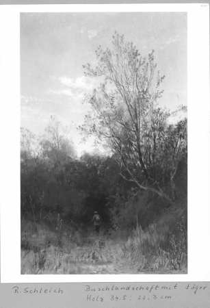 Path with humter, Robert Schleich, 1874