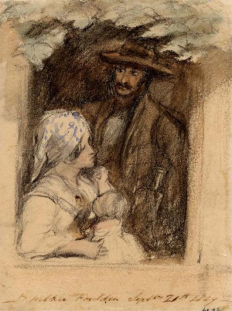 Man With Woman And Child At Window by Sir David Wilkie RA, David Wilkie, 1829