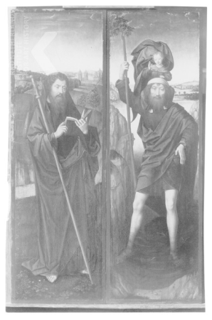 St. James and St. Christopher, by Hans Memling. col.Thomas Barlow, between 1470 and 1475
