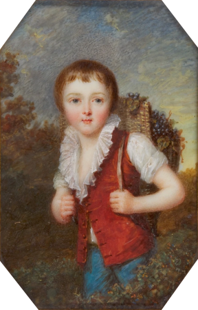 "Portrait of Louis-Charles d'Orléans, Count of Beaujolais (1779-1808), dressed as a winemaker", Charles Hénard, circa 1757 [sic]