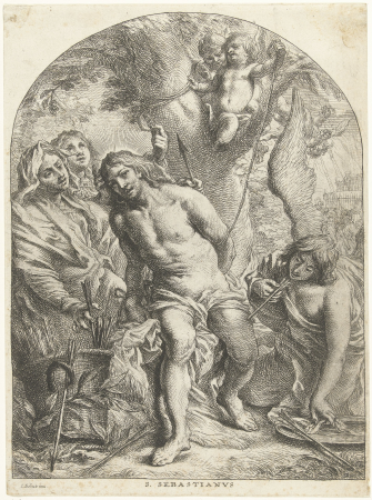 H. Sebastiaan S. Sebastianvs (titel op object), RP-P-1883-A-6978, Cornelis Schut, between 1626 and 1680