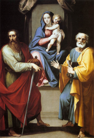 Madonna and Child with Sts. Peter and Paul, Giuseppe Cesari, between 1608 and 1609